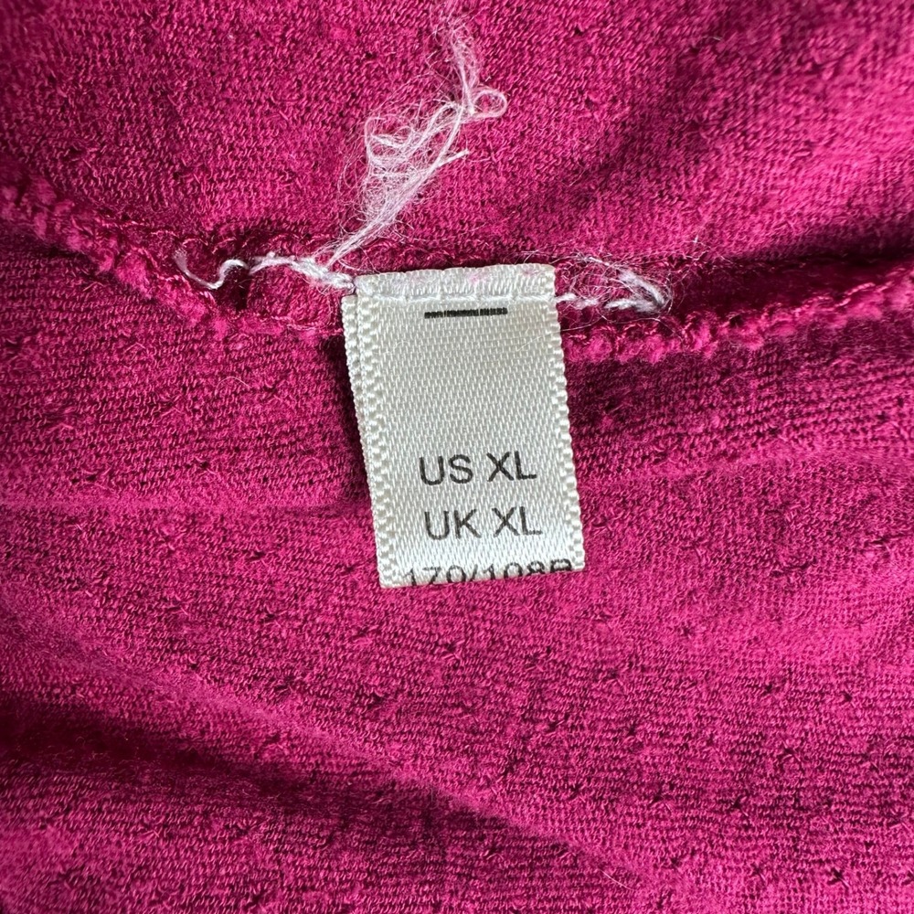 Anthropologie Caroline Ruffled Babydoll Top Women XL‎ Magenta Boho Blouse Peplum - Picture 4 of 5